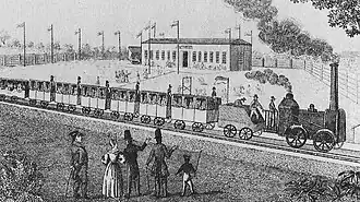 Lokomotive „Blitz“ abfahrbereit in Althen