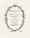 Titelblatt von Letter-kransje voor lieve en brave kinderen (1816)