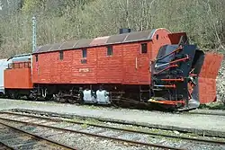 Dampfschneeschleuder R 1052 der Berninabahn, bei der Museumsbahn Blonay-Chamby 2010.