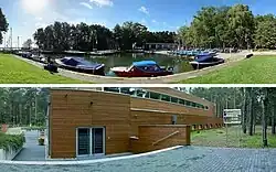 Kletterwand, Seminarhotel, Hafen und Mehrzweckhalle