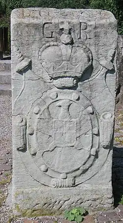 Grenzstein mit Wappen des Fürstenhauses Fürstenberg (1767)