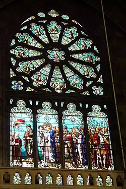 Glasmalerei mit Darstellung des hl. Ludwig