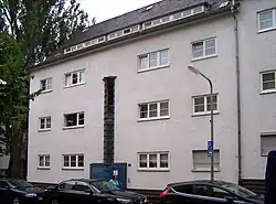 Haus der Siedlung Bornheimer Hang mit Spitzgiebeldach in der Florstädter Straße