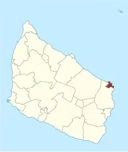 Lage des Svaneke Sogn in der Bornholms Regionskommune