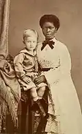 Eugen Keller e sua babá em Pernambuco, um 1874