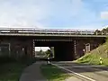 Verklinkerte Unterführung westlich von Landstuhl (eröffnet 1959)