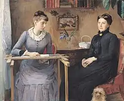 Chez soi ou Intimité. Louise Catherine Breslau mit ihrer Mutter, Öl auf Leinwand (1885)