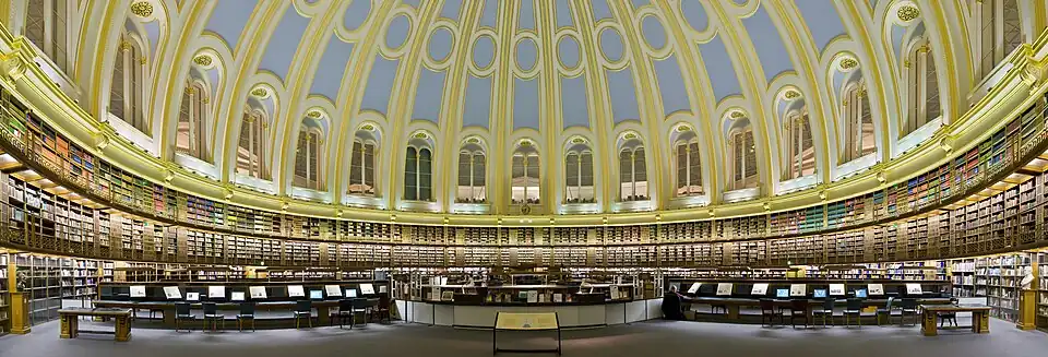 Panorama des Lesesaals im British Museum (2006)