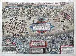 Die Brittenburg nach Abraham Ortelius 1562 und 1581
