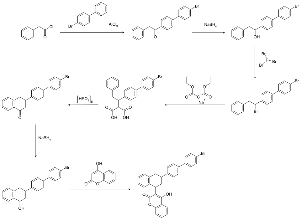 Synthese von Brodifacoum
