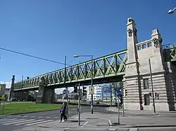 Otto Wagner: 15., Brücke über die Zeile, gesehen stadtauswärts