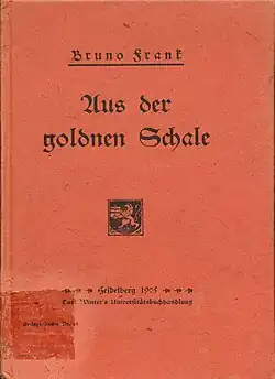Gedichtband Aus der goldnen Schale, 1905.