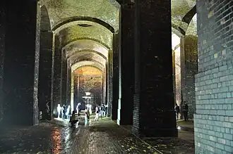 Zisterne eines Wasserwerks in Budapest