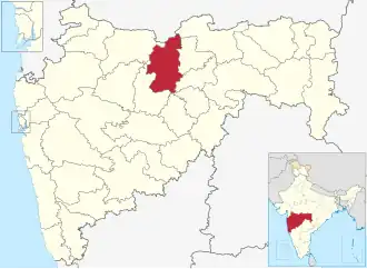 Positionskarte des Distrikts Buldhana