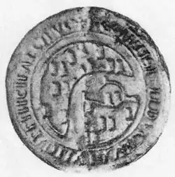 Rückseite einer Bulle Kaiser Friedrichs II. von 1246