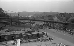 Straßenbau am Sonnborner Kreuz, 1971