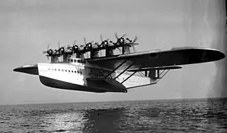 Dornier Do X mit einem bootsförmigen Rumpfbug