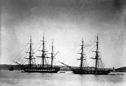 Gefion (links) und Rover um 1860