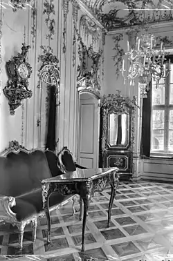 Schreibkabinett, Zimmer mit Uhr