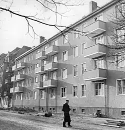 Gutenbergstraße: neue Wohnblocks, 1957