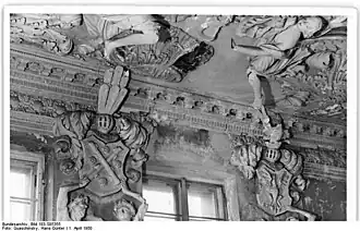 Wappen der Grafen von Gützkow im Wappensaal Schloss Köpenick von 1661