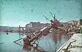 Der zerstörte Hafen von Sewastopol 1942