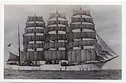 Die ehemalige Priwall als Lautaro unter chilenischer Flagge (nach 1941)