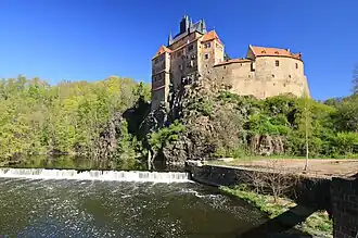 Burg Kriebstein diente als Außensicht