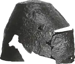 Der im Südzwinger aufgefundene Topfhelm