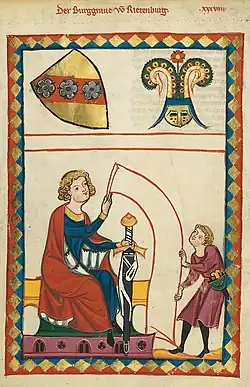Burggraf von Riedenburg im Codex Manesse