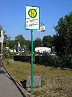 Haltestellenschild in Ilmenau