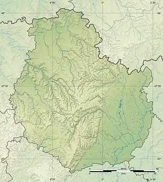 Lage im Département Côte-d’Or