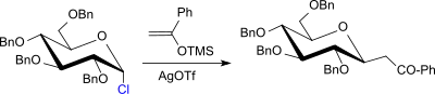 C-Glycosylierung mit Silylenolethern und AgOTf