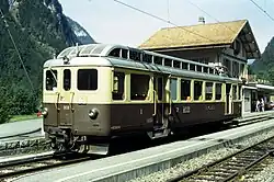 ABDeh 4/4 303 im Bahnhof Zweilütschinen