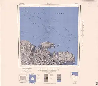 Nordostteil der Anare Mountains im Süden der Karte
