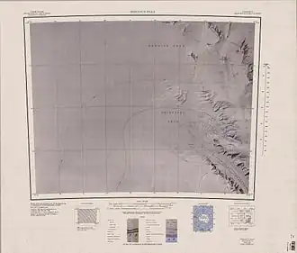 Das Barren Bluff im nordöstlichen Teil des Kartenblatts