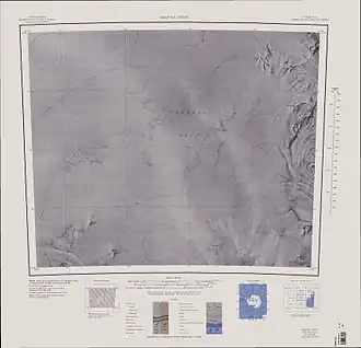 Topographisches Kartenblatt Reeves Névé von 1968
