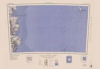 Karte eines Teils der Scott-Küste von 1962, Benson-Gletscher im Südwesten