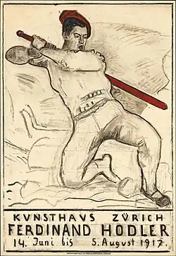 Plakat zur Ausstellung von Ferdinand Hodler im Kunsthaus Zürich, 1917