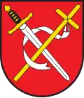 Schwert (Viktor) und Kreuzstab (Johannes der Täufer)
