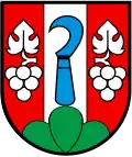 Rebmutz im Wappen von Tüscherz-Alfermée, Schweiz