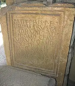 Römische Grabinschrift aus Tilurium[3]