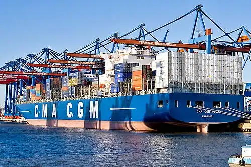 Container-Terminal Burchardkai Schiffsabfertigung an Liegeplatz 1 (2008)