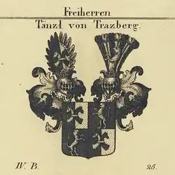 Wappen der Freiherren Tänzl von Trazberg nach Tyroff