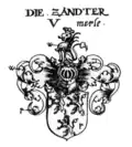 Wappen der Zandt in Siebmachers Wappenbuch von 1702