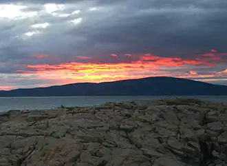 Sonnenuntergang hinter dem Cadillac Mountain