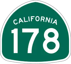 Straßenschild der California State Route 178
