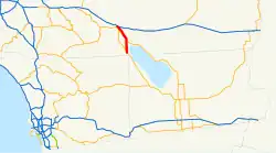 Karte der California State Route 86S