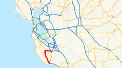 Karte der California State Route 9