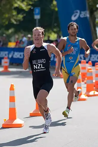Callum Millward bei der WM über die Sprintdistanz in Lausanne, 2010